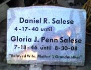 Engraved SP5 Slant Companion Cemetery Headstone