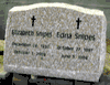  Engraved SP5 Slant Companion Headstone in Anxi Granite