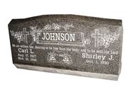 Engraved SP6 G654 Dark Gray Granite Companion Memorial Slant