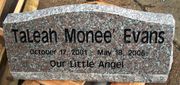 Engraved SP7 Anxi Child Cemetery Memorial