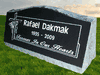Engraved SP7 Black Granite Slant Style Memorial