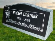 Engraved SP7 Black Granite Slant Style Memorial Engraved SP7 Black Granite Slant Style Memorial