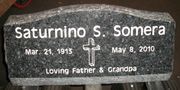 Engraved SP7 Blue Pearl Granite Slant Style Headstone Engraved SP7 Blue Pearl Granite Slant Style Headstone