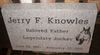 Engraved SP8 P1 G614 Gray Granite Slant Style Headstone