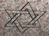 Engraved Star of David Cemetery Headstone Design 685 on Anxi Granite