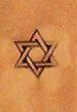 Engraved Star of David Funeral Memorial Design 685 on Sandstone