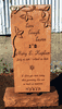 Engraved TF-A30 Sandstone Memorial Monument with Carved Flowers