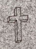 Engraved Three Dimensional Cross Cemetery Headstone Design 521 on G614 Gray Granite