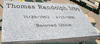 Engraved Traditional 28x16 Gray Granite Memorial