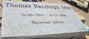 Engraved Traditional 28x16 Gray Granite Memorial