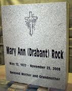 Engraved U05 Upright Memorial