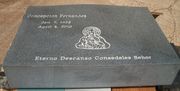 Engraved U1 Companion Upright Memorial in G654 Dark Gray Granite