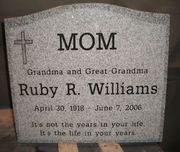 Engraved U3 Gray Granite Stenciled Cross Tombstone