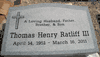 Engraved U3 Gray Granite Upright Memorial with Stenciled Cross