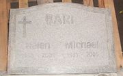Engraved U3 Upright Stenciled Cross Companion Memorial