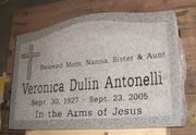Engraved U3 Upright Stenciled Cross Memorial