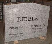 Engraved U4 Carved Flower Companion Memorial in G633 Gray Granite