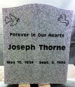  Engraved Upright Cemetery Memorial Marker in G633 Gray Granite