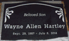 Engraved Upright Granite Gravestone