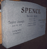 Engraved Upright Granite Headstone