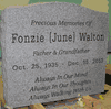 Engraved Upright Gravestone