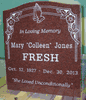 Engraved Upright India Red Gravestone