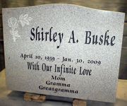 Engraved Upright U4 Memorial