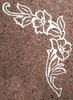 Engraved Wildflower Cemetery Headstone Design 1208 on Mahogany Granite Engraved Wildflower Cemetery Headstone Design 1208 on Mahogany Granite