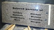 Engraved X-01 Anxi Memorial Bench Base View