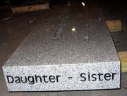 Engraved X-01 G633 Cemetery Memorial Bench Side View 2