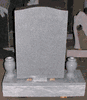 F01 G633 Upright headstone memorial with two vases