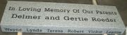 Finished Memorial Bench With Face Text
