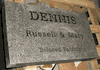 Flat Gray Granite Gravestone