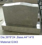 G-01-02 G343  Upright Memorial Headstone