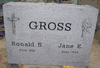 Gray Granite Upright Headstone