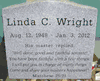 Gray Upright Headstone 