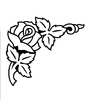 Headstone Floral Corner Design 1082