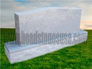 HMF-04 Gray Granite Upright Companion Gravestone 