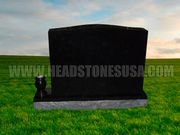 HMFV1R-01 Companion Memorial with Vase in Jet Black
