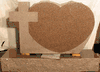 HS 2 STYLE 1 Upright heart and cross headstone 