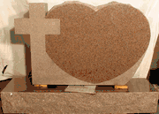 HS 2 STYLE 1 Upright heart and cross headstone 