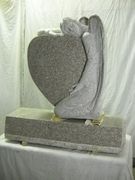 IMG 9 Carved Angel Headstone in 3D solid G663 Granite