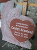 India Red Angel Heart Headstone