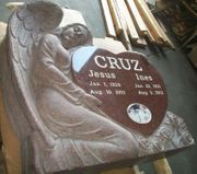 India Red Angel Holding Heart Monument