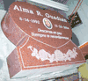 India Red Granite Heart Headstone