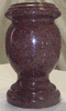 India Red Granite Rounded Vase