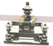 Japanese style cemetery memorials