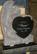 Jet Black Angel Carving With Heart