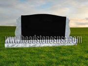 K-4 Jet Black Granite Upright with Gray Granite Kickers and Base