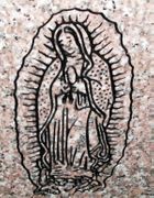 Lady of Guadalupe engraved on anxi granite 